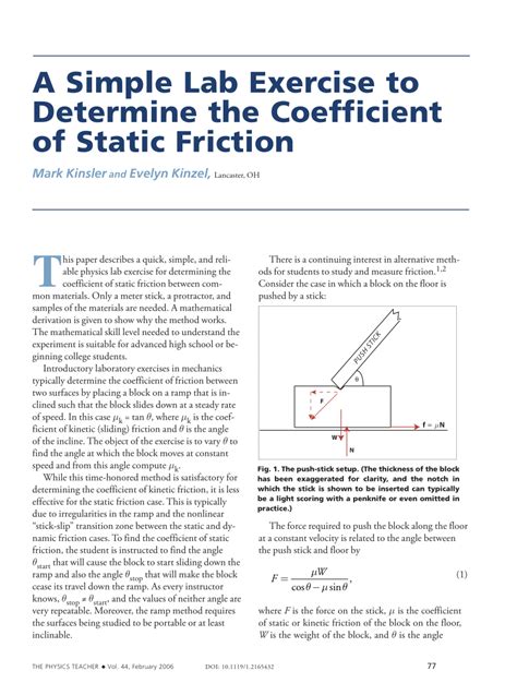 coefficient of friction test pdf